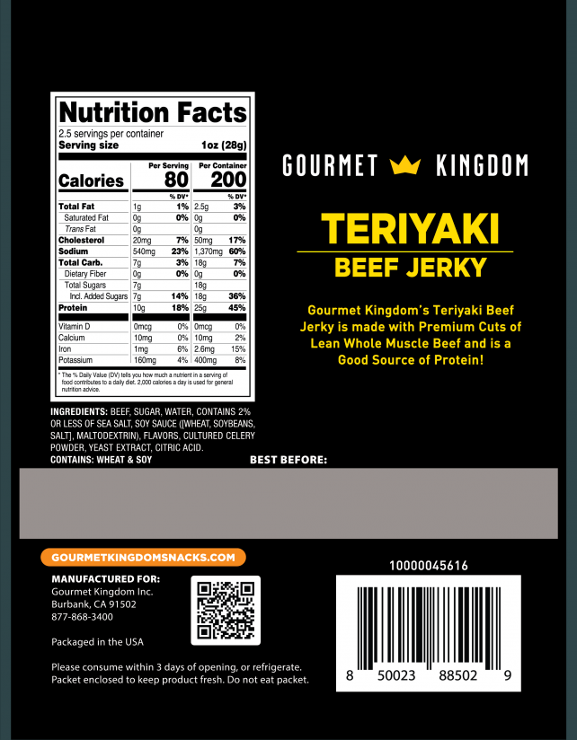 Teriyaki Beef Jerky - 2.5oz - Image 2